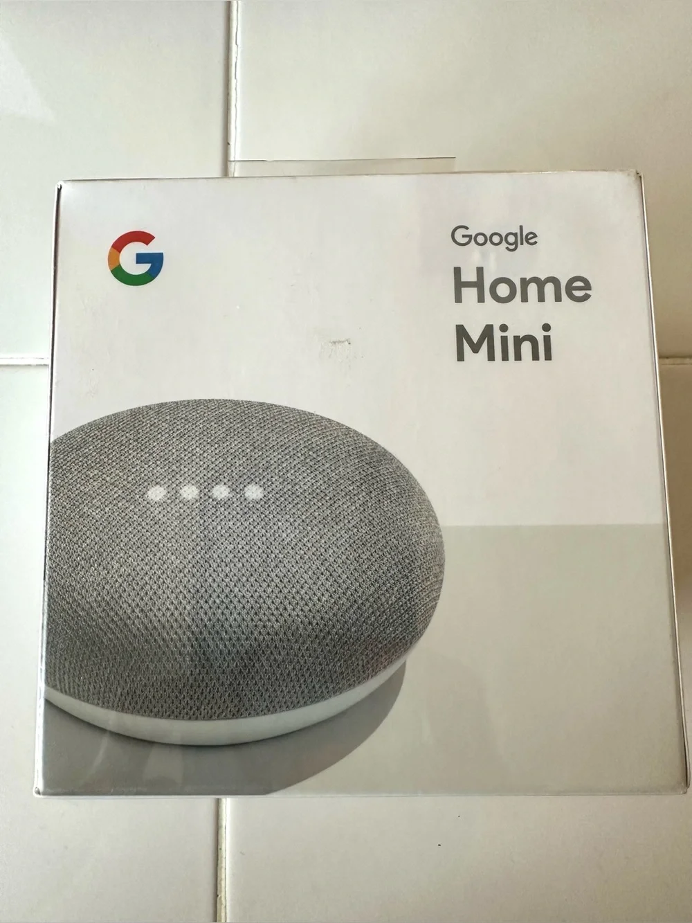 NWT Google Home Mini 1st Gen Smart Speaker Chalk Factory Sealed